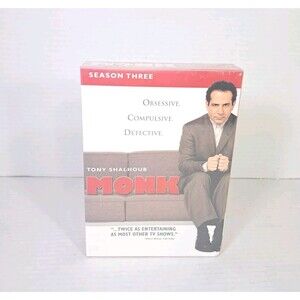 Monk Complete Season 3 3rd Three New Sealed DVD Tony Shalhoub 4 Discs Set TV